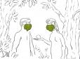 Паніку навколо коронавірусу з Китаю висміяли кумедною карикатурою з Адамом і Євою